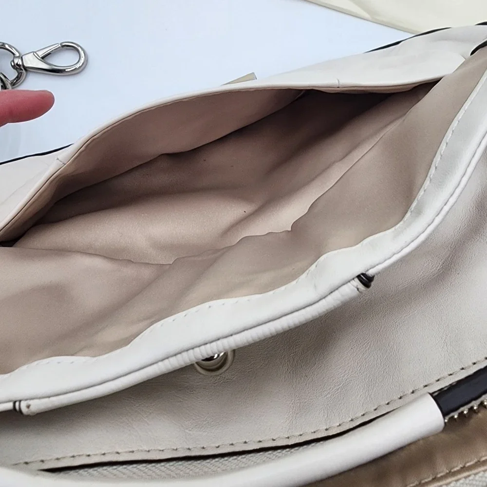 Coach Kristin Round Satchel White Nappa Leather Crossbody Strap Dustbag 19295